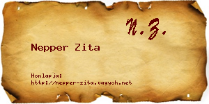 Nepper Zita névjegykártya